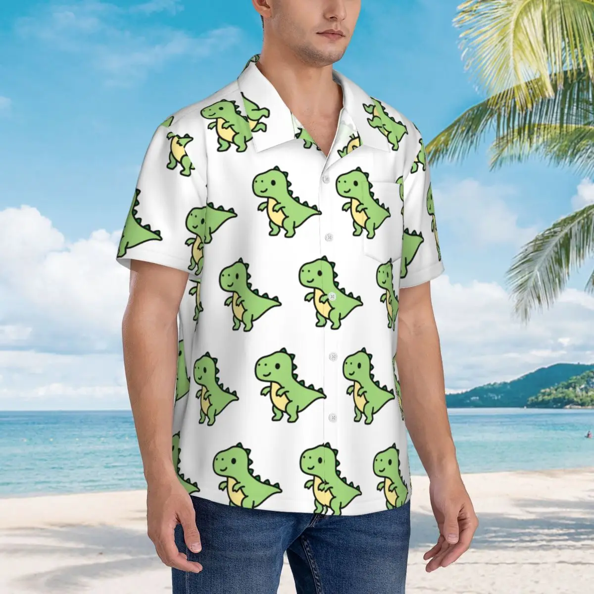 T Rex Hawaiian Shirts Fashion Men Short Sleeve Shirt for Summer Beach Men's Button Tops
T Rex Hawaiian Shirts Fashion Men Short Sleeve Shirt for Summer Beach Men's Button Tops