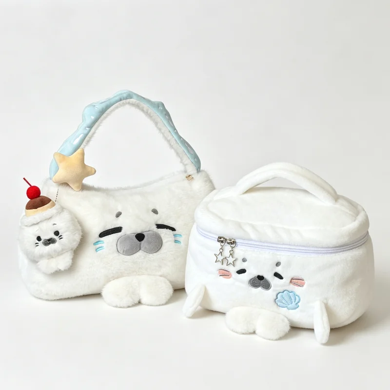 Cute Cartoon Seal Handbag Soft Fashion Y2k Underarm Bag Plush Animal Large Capacity Compartmentalized Makeup Storage Bag
Cute Cartoon Seal Handbag Soft Fashion Y2k Underarm Bag Plush Animal Large Capacity Compartmentalized Makeup Storage Bag