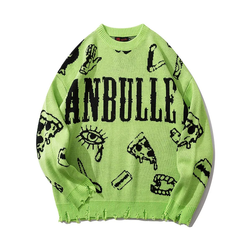 Men Letter Printing Sweaters High Street Hip Hop Hole Loose Comfortable Knit Couple Harajuku Oversize Pullover Autumn and Winter
Men Letter Printing Sweaters High Street Hip Hop Hole Loose Comfortable Knit Couple Harajuku Oversize Pullover Autumn and Winter