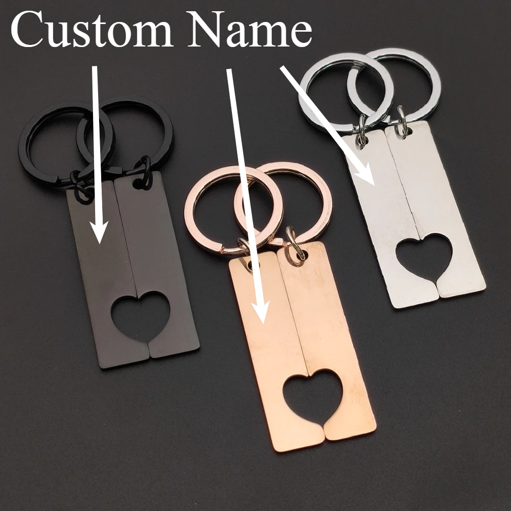 Premium Stainless Steel Polished Rectangular Split Heart-shaped Couple Creative Romantic Pendant Long Keychain Elegant Engraved
Premium Stainless Steel Polished Rectangular Split Heart-shaped Couple Creative Romantic Pendant Long Keychain Elegant Engraved