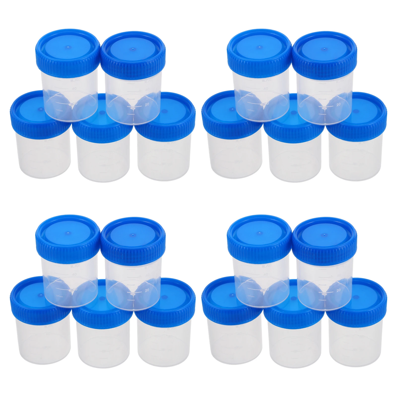 20 Pcs Sample Cups 60ml Pee Containers Graduated for Lab Use Urine Cups Pee Cup For Woman Plastic Measuring Devices
20 Pcs Sample Cups 60ml Pee Containers Graduated for Lab Use Urine Cups Pee Cup For Woman Plastic Measuring Devices