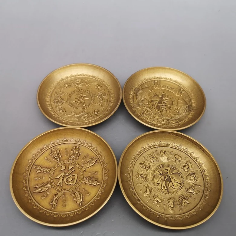 Brass Fu Lu Shou Xi Dishes are copper heavy and well-shaped, with elegant and ancient colors.
Brass Fu Lu Shou Xi Dishes are copper heavy and well-shaped, with elegant and ancient colors.