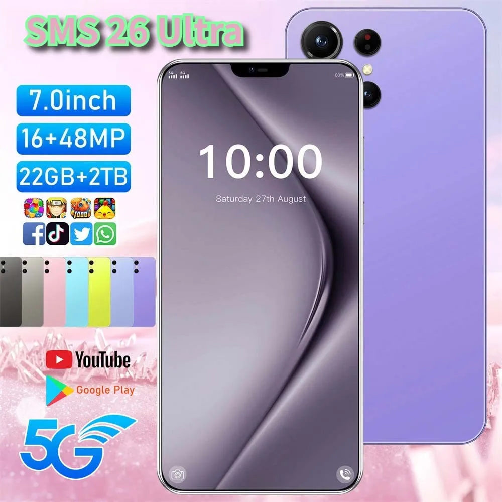 Оригинальный планшетный ПК SMS 26 Ultra, 22 ГБ + 2 ТБ, глобальная версия, Android 15 Smart 5G, двойная карта, аккумулятор 8000 мАч, Wi-Fi, GPS-вкладка
Оригинальный планшетный ПК SMS 26 Ultra, 22 ГБ + 2 ТБ, глобальная версия, Android 15 Smart 5G, двойная карта, аккумулятор 8000 мАч, Wi-Fi, GPS-вкладка