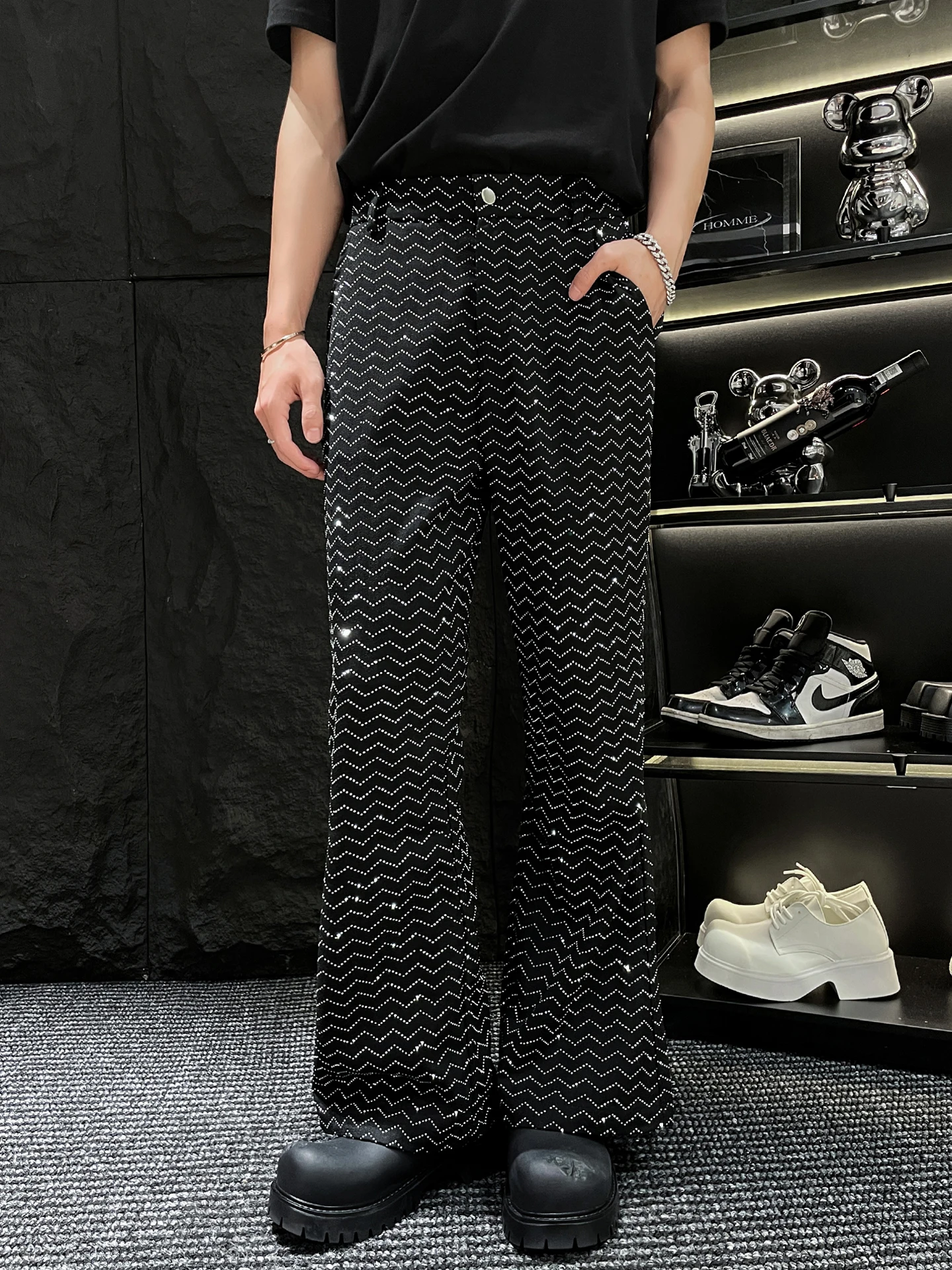 Advanced Heavy Du iny Diamond Micro Flared Straight Leg Pants Men's Design Sensation Cool Trendy Wide Leg Trousers
Advanced Heavy Du iny Diamond Micro Flared Straight Leg Pants Men's Design Sensation Cool Trendy Wide Leg Trousers