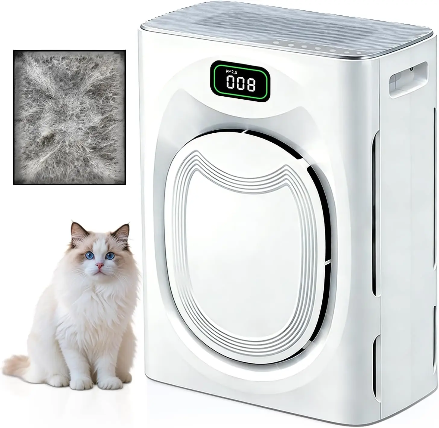 Air Purifier for Pets Home Up to 2500 Ft², Pet Air Purifier with Washable Double-Sided Filter & H13
Air Purifier for Pets Home Up to 2500 Ft², Pet Air Purifier with Washable Double-Sided Filter & H13