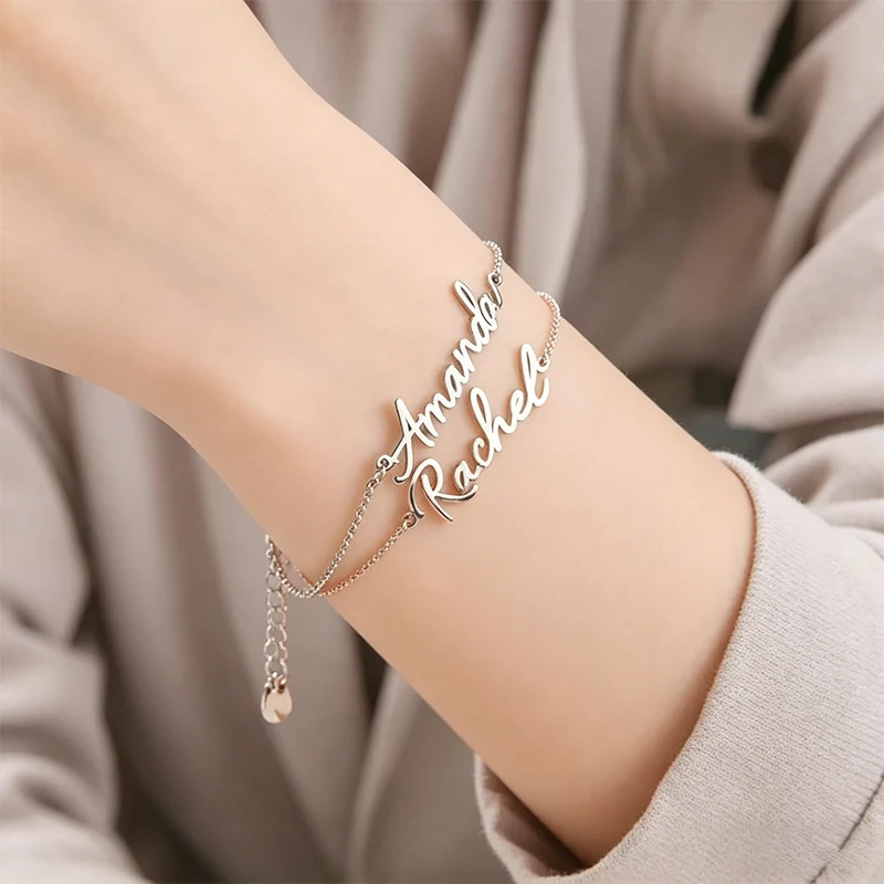 DIY Personalized Your Name Woman Fashion Bracelets Jewelry Stainless Steel Name Letter Custom pulseras Bracelet Mothers Day Gift
DIY Personalized Your Name Woman Fashion Bracelets Jewelry Stainless Steel Name Letter Custom pulseras Bracelet Mothers Day Gift