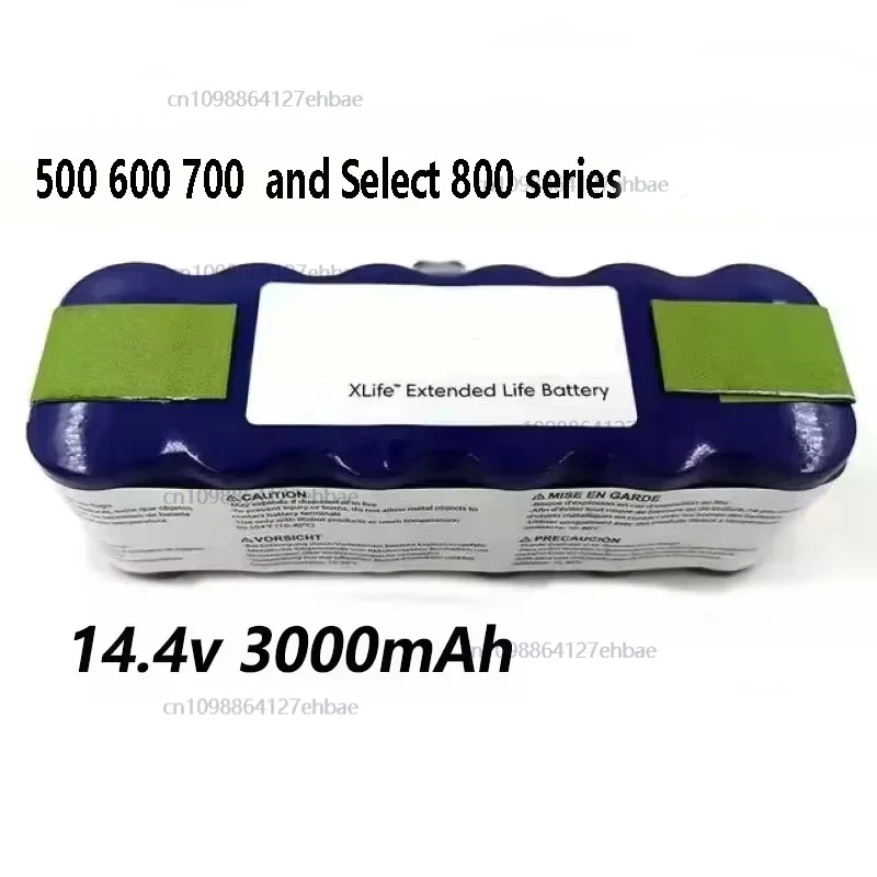 For iRobot Roomba 14.4v 3000mAh For XLIFE extended life NI-Mh Battery 500 600 700 and Select 800 series robots SeriesFast
For iRobot Roomba 14.4v 3000mAh For XLIFE extended life NI-Mh Battery 500 600 700 and Select 800 series robots SeriesFast