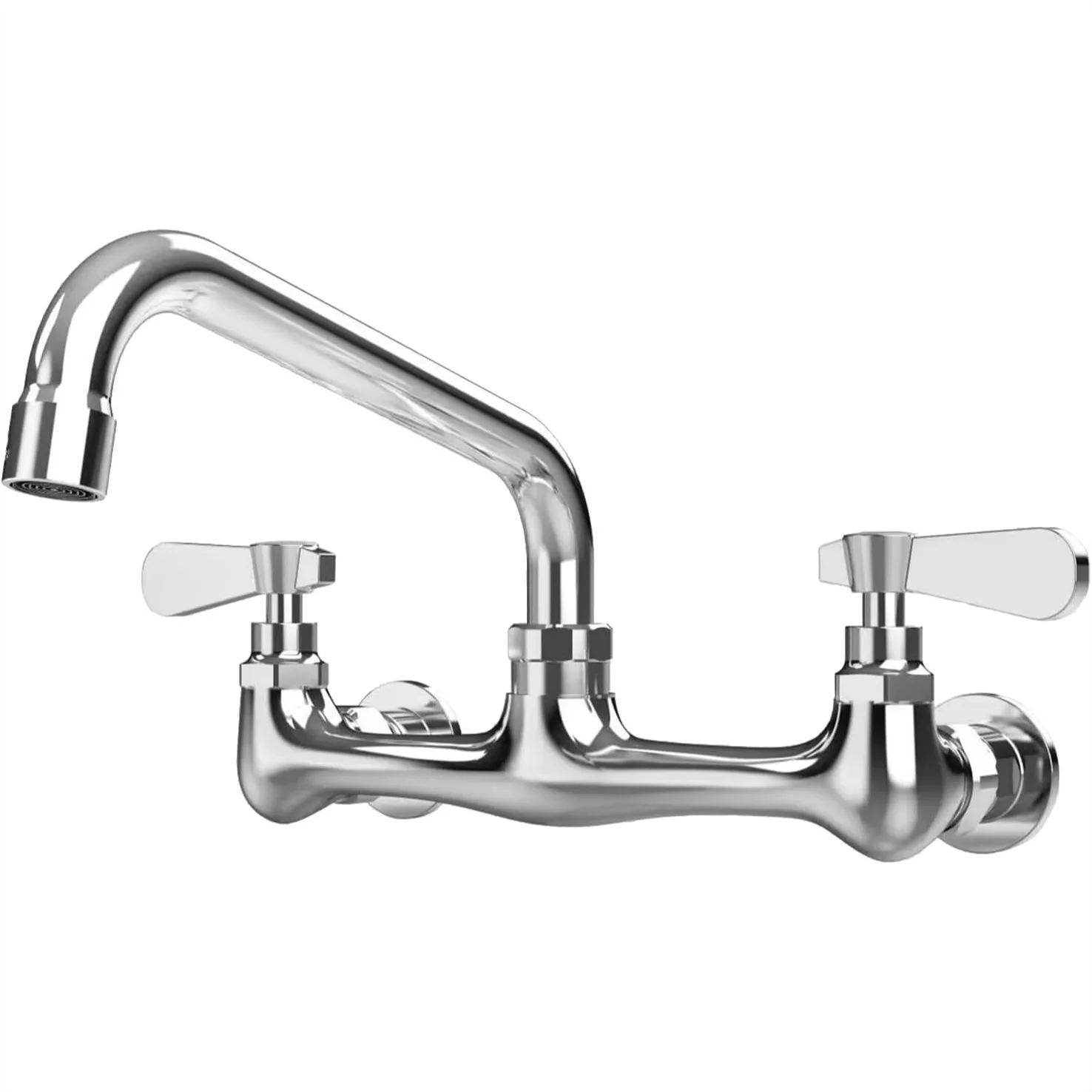 Wall Mount Kitchen Faucet 8" Swivel Spout Dual Handle Chrome Mixer Tap for Sink
Wall Mount Kitchen Faucet 8" Swivel Spout Dual Handle Chrome Mixer Tap for Sink