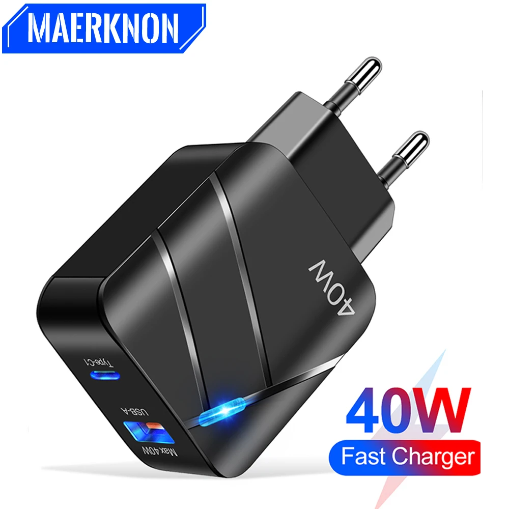 Зарядное устройство USB Type-C 40 Вт, адаптер для быстрой зарядки, вилка EU/US, для iPhone 14, 12 pro, Xiaomi 13, Huawei, Samsung Redmi Oneplus, быстрая зарядка
Зарядное устройство USB Type-C 40 Вт, адаптер для быстрой зарядки, вилка EU/US, для iPhone 14, 12 pro, Xiaomi 13, Huawei, Samsung Redmi Oneplus, быстрая зарядка