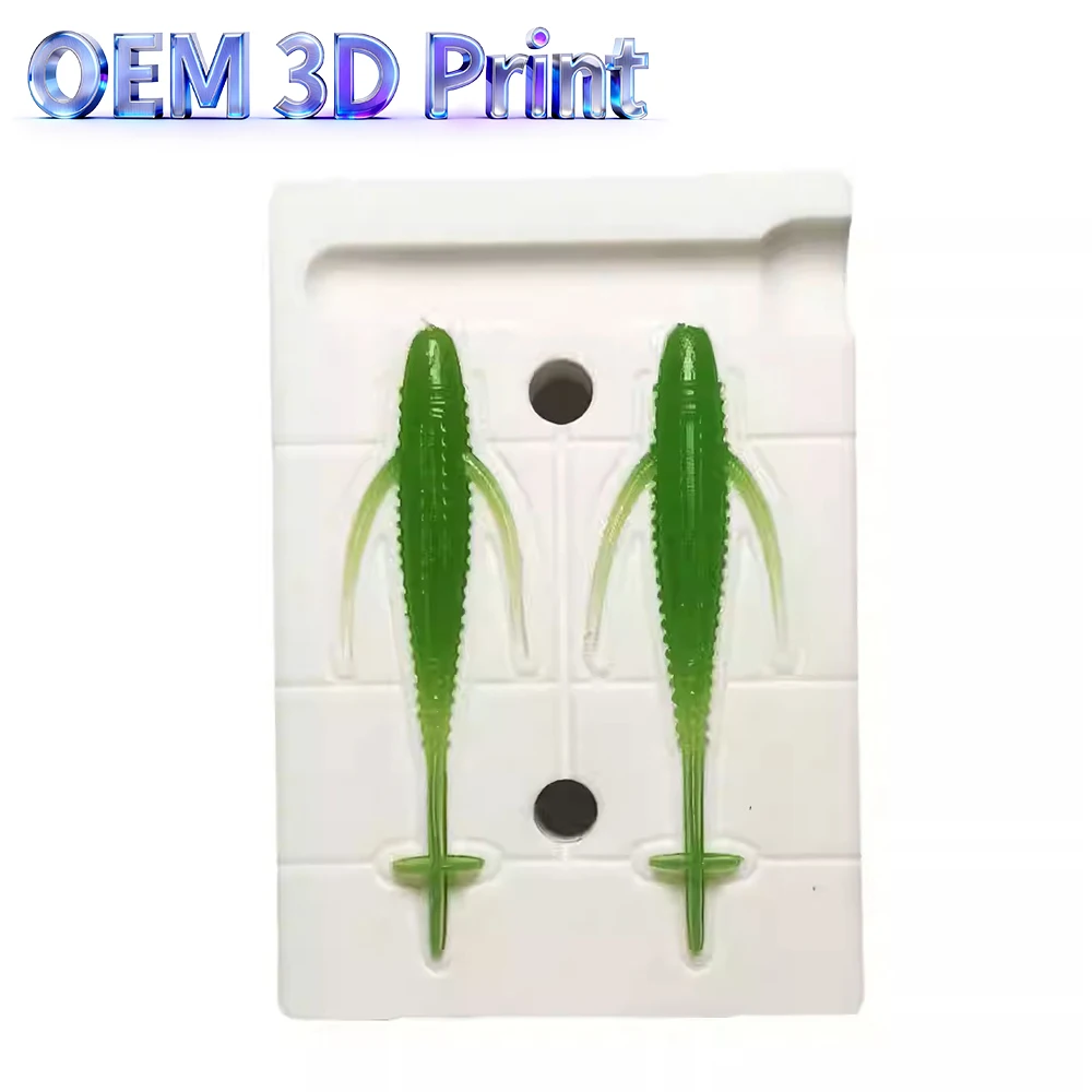 Custom-made fish bait mold T-tail soft lure 5.5cm/6.5cm bright green floating lure 3D printed CNC machining
Custom-made fish bait mold T-tail soft lure 5.5cm/6.5cm bright green floating lure 3D printed CNC machining