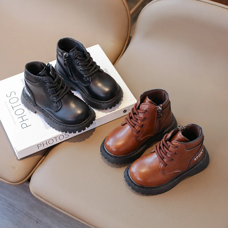 Children Boots Boys British Style Single Lining Shoes Girl Fashion Solid Soft Sole Casual Boots Size 21-30
Children Boots Boys British Style Single Lining Shoes Girl Fashion Solid Soft Sole Casual Boots Size 21-30