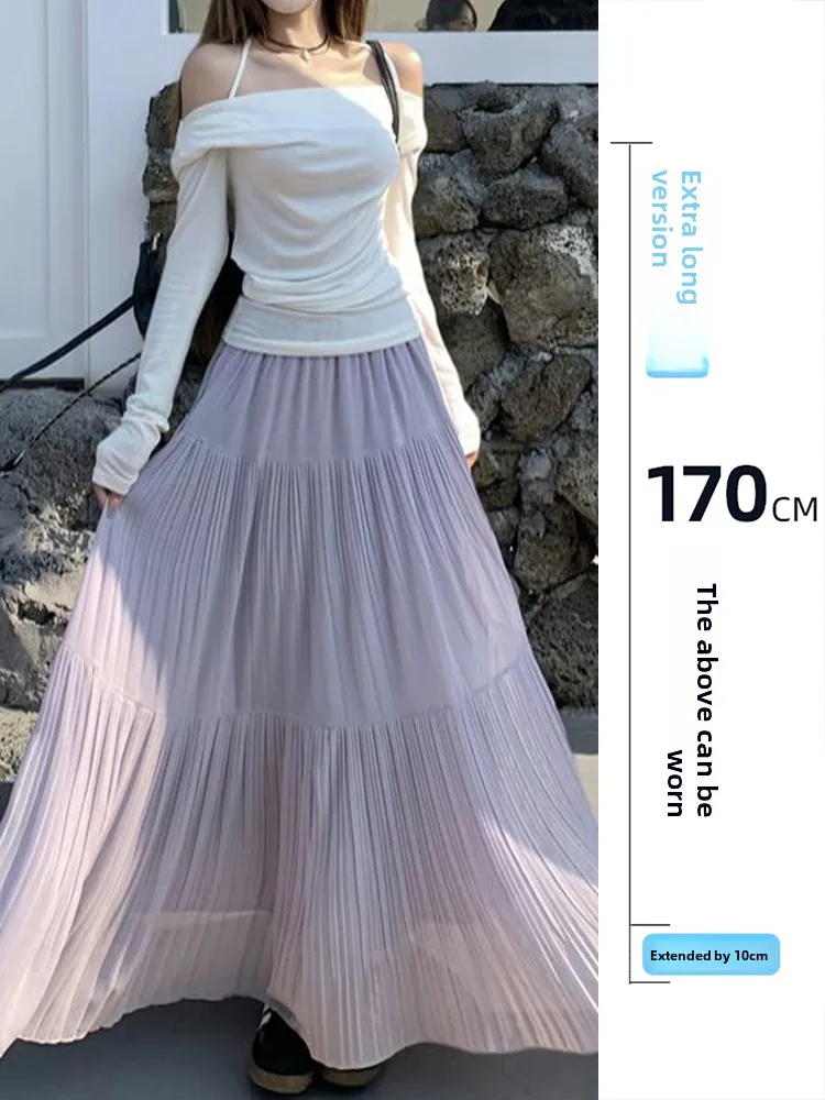 Длинная юбка А-силуэта из фиолетового шифона для женщин, весна-лето, удлиненная, плиссированная, в стиле балетной юбки, повседневная, удобная для поездок на работу
Длинная юбка А-силуэта из фиолетового шифона для женщин, весна-лето, удлиненная, плиссированная, в стиле балетной юбки, повседневная, удобная для поездок на работу