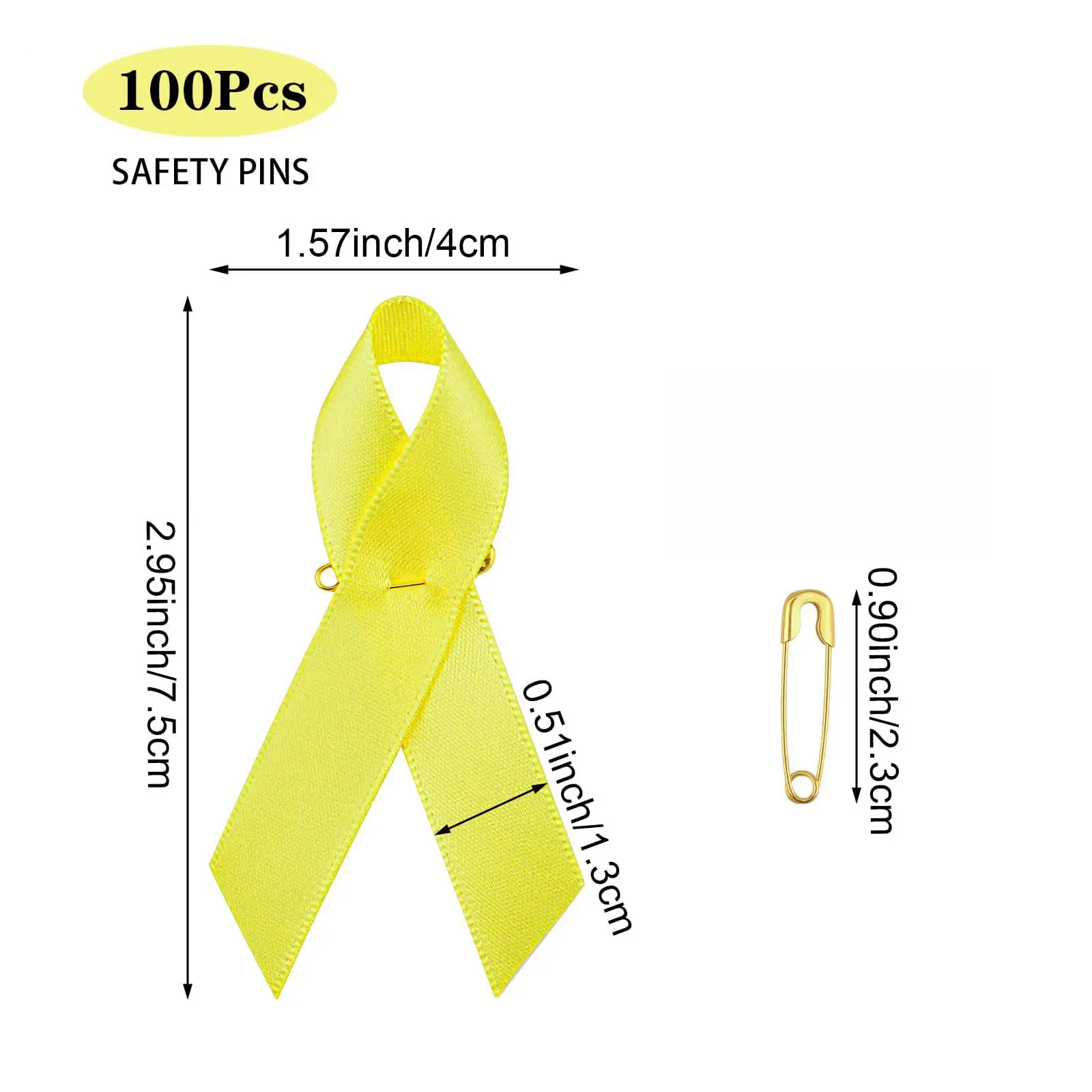 100pcs Ribbon Lapel Pins Childhood Cancer Awareness Ribbon Enamel Lapel Pin Decorations Polyester Satin Practical Brooch Pin
100pcs Ribbon Lapel Pins Childhood Cancer Awareness Ribbon Enamel Lapel Pin Decorations Polyester Satin Practical Brooch Pin