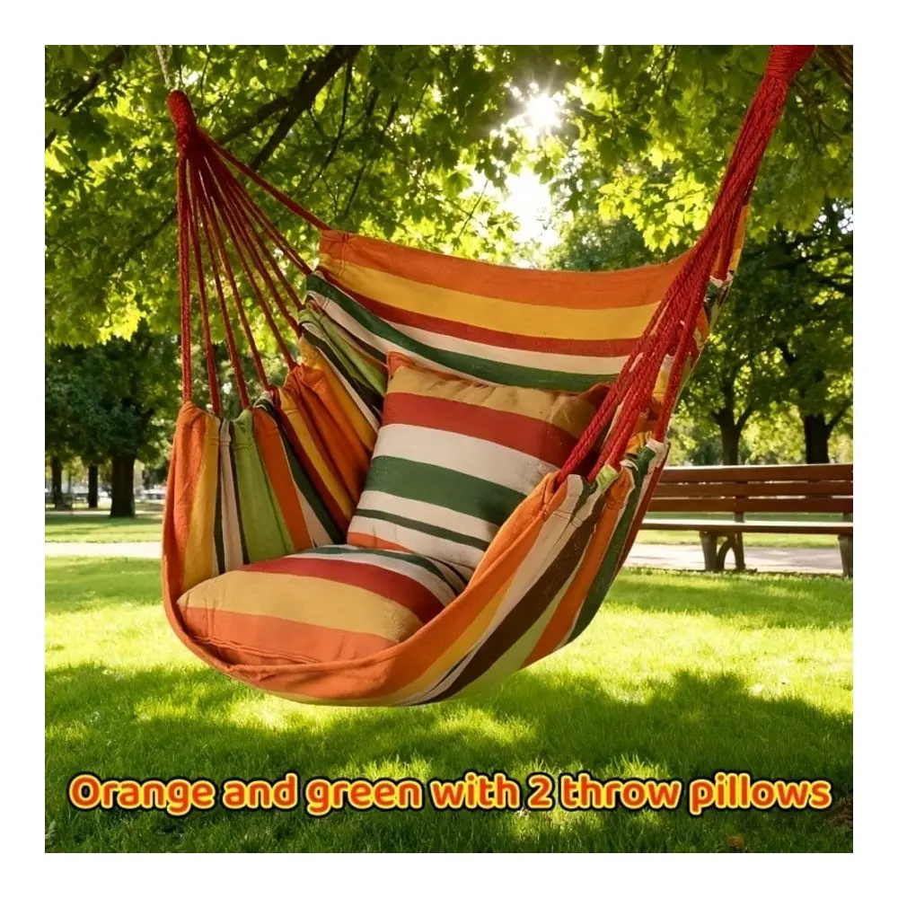 Canvas Hanging Hammock Chair Hanging Rope Swing Bed Bearing Outdoor Garden Porch Beach Backyard
Canvas Hanging Hammock Chair Hanging Rope Swing Bed Bearing Outdoor Garden Porch Beach Backyard