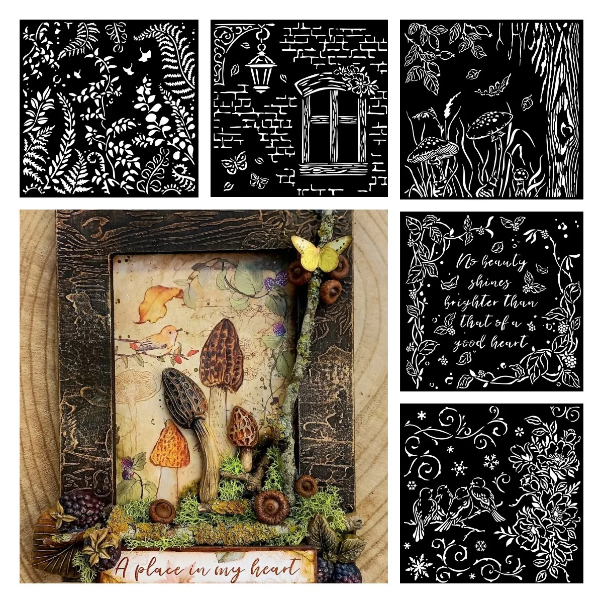 New Arrival Mushrooms Frame with Leaves Ramage Stencil Handmade Greeting Cards Holiday Decoration Layering Chart Scrapbooking
New Arrival Mushrooms Frame with Leaves Ramage Stencil Handmade Greeting Cards Holiday Decoration Layering Chart Scrapbooking