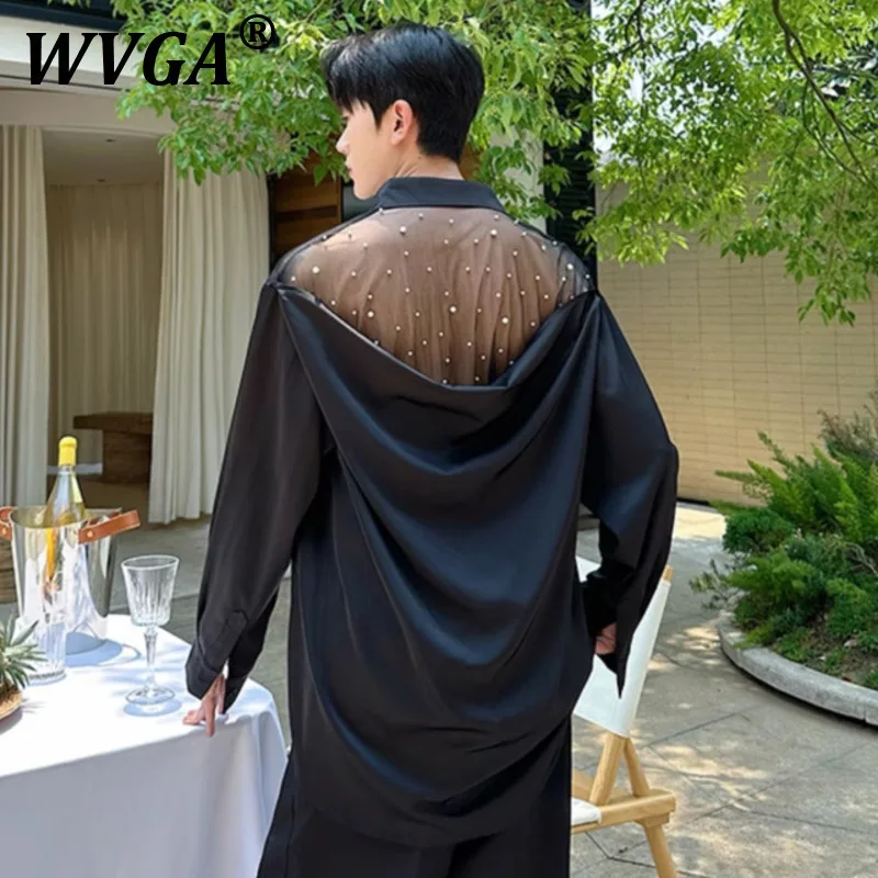 WVGA Spring Autumn New Men Tide Elegant Fashion Shirts Korean High Street Transparent Mesh Dark Techwear Chic Casual Shirt W7271
WVGA Spring Autumn New Men Tide Elegant Fashion Shirts Korean High Street Transparent Mesh Dark Techwear Chic Casual Shirt W7271