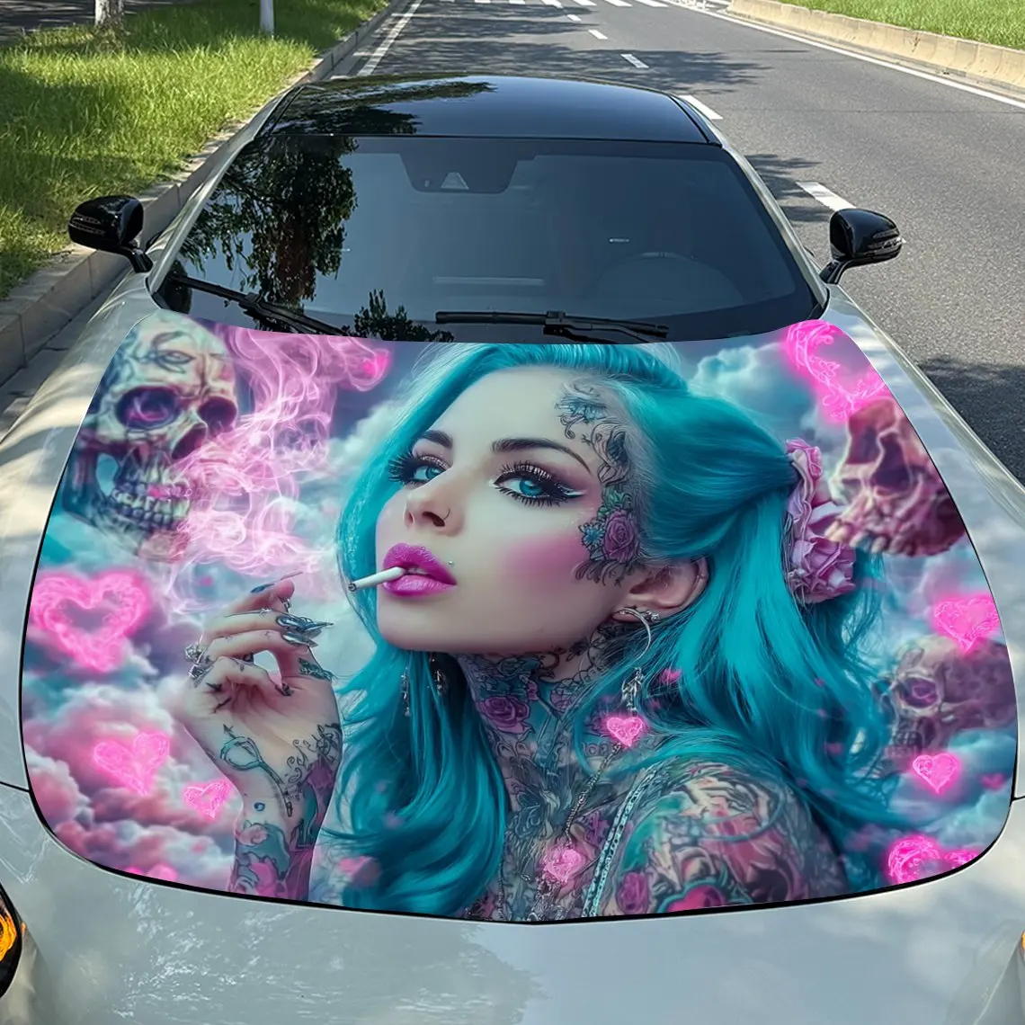 Smoking Tattoo Girl Decal Stickers For Car Hoods, Stickers For Decorating Car Covers, And Vinyl Wraps Suitable For Cars, SUVs An
Smoking Tattoo Girl Decal Stickers For Car Hoods, Stickers For Decorating Car Covers, And Vinyl Wraps Suitable For Cars, SUVs An