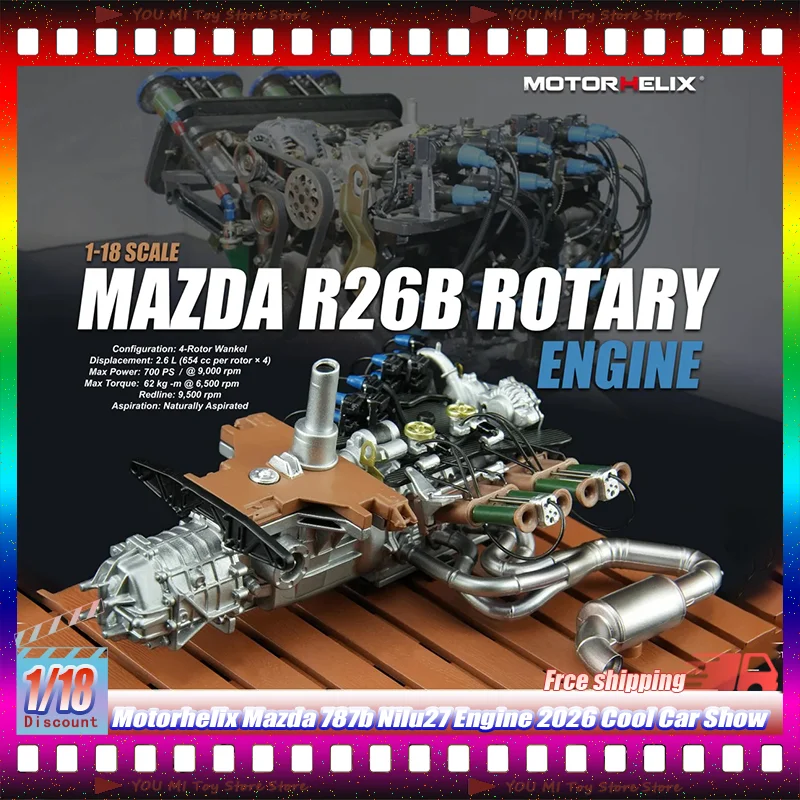 1:18 New Motorhelix Mazda 787b R26b Nilu27 Engine 2026 Cool Car Show Exhibition Edition Resin Die-Cast Car Model Kids Toys Gifts
1:18 New Motorhelix Mazda 787b R26b Nilu27 Engine 2026 Cool Car Show Exhibition Edition Resin Die-Cast Car Model Kids Toys Gifts
