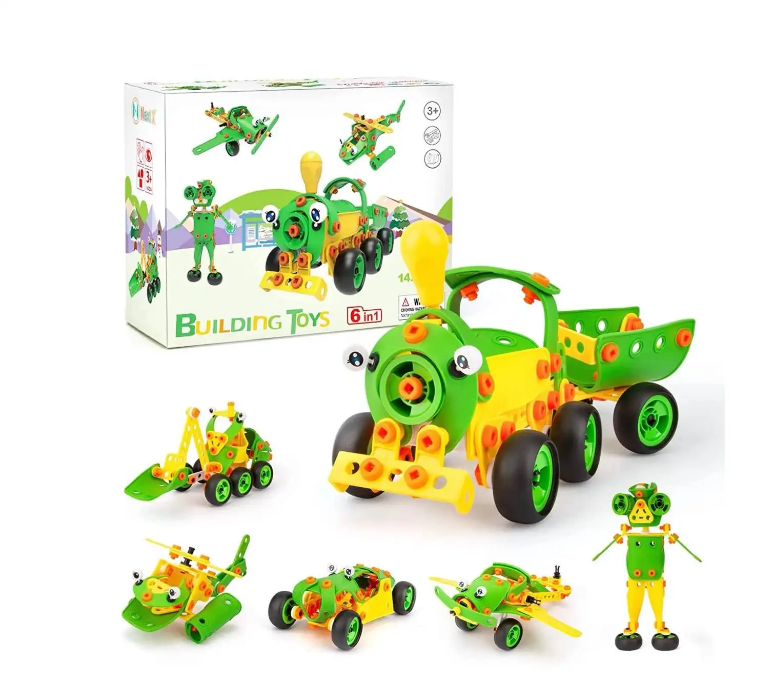 6-in-1 STEM Building Toys for Kids (142 PCS) STEM Building Set for Kids 3+, DIY Assembly Construction Toy, Perfect Birthday Gift
6-in-1 STEM Building Toys for Kids (142 PCS) STEM Building Set for Kids 3+, DIY Assembly Construction Toy, Perfect Birthday Gift