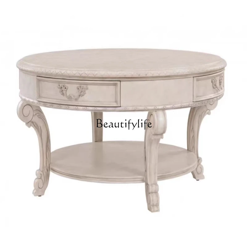 *American art revival imprint round tea corner table coffee table European solid wood carving flower long coffee table
*American art revival imprint round tea corner table coffee table European solid wood carving flower long coffee table