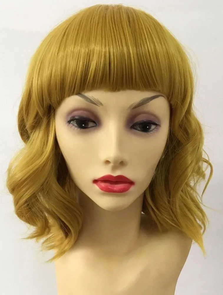 DELUXE YELLOW SHORT WAVY BOB WIG WITH FULL BLUNT FRINGE BANGS, FASHION
DELUXE YELLOW SHORT WAVY BOB WIG WITH FULL BLUNT FRINGE BANGS, FASHION