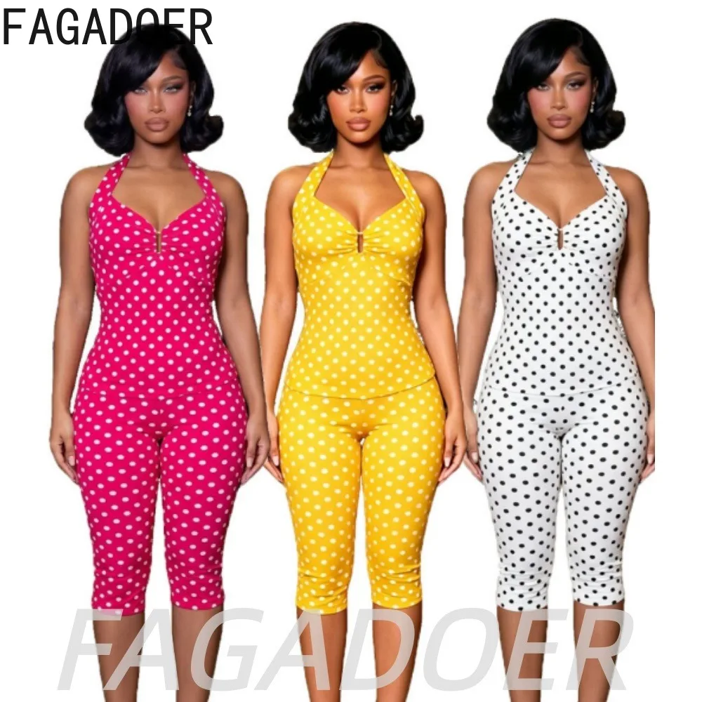 FAGADOER Sweet Polka Dot Shorts Two Piece Sets Fashion Ruched Hollow Out Bandage Halter Top + Bodycon Shorts Outfits Streetwear
FAGADOER Sweet Polka Dot Shorts Two Piece Sets Fashion Ruched Hollow Out Bandage Halter Top + Bodycon Shorts Outfits Streetwear