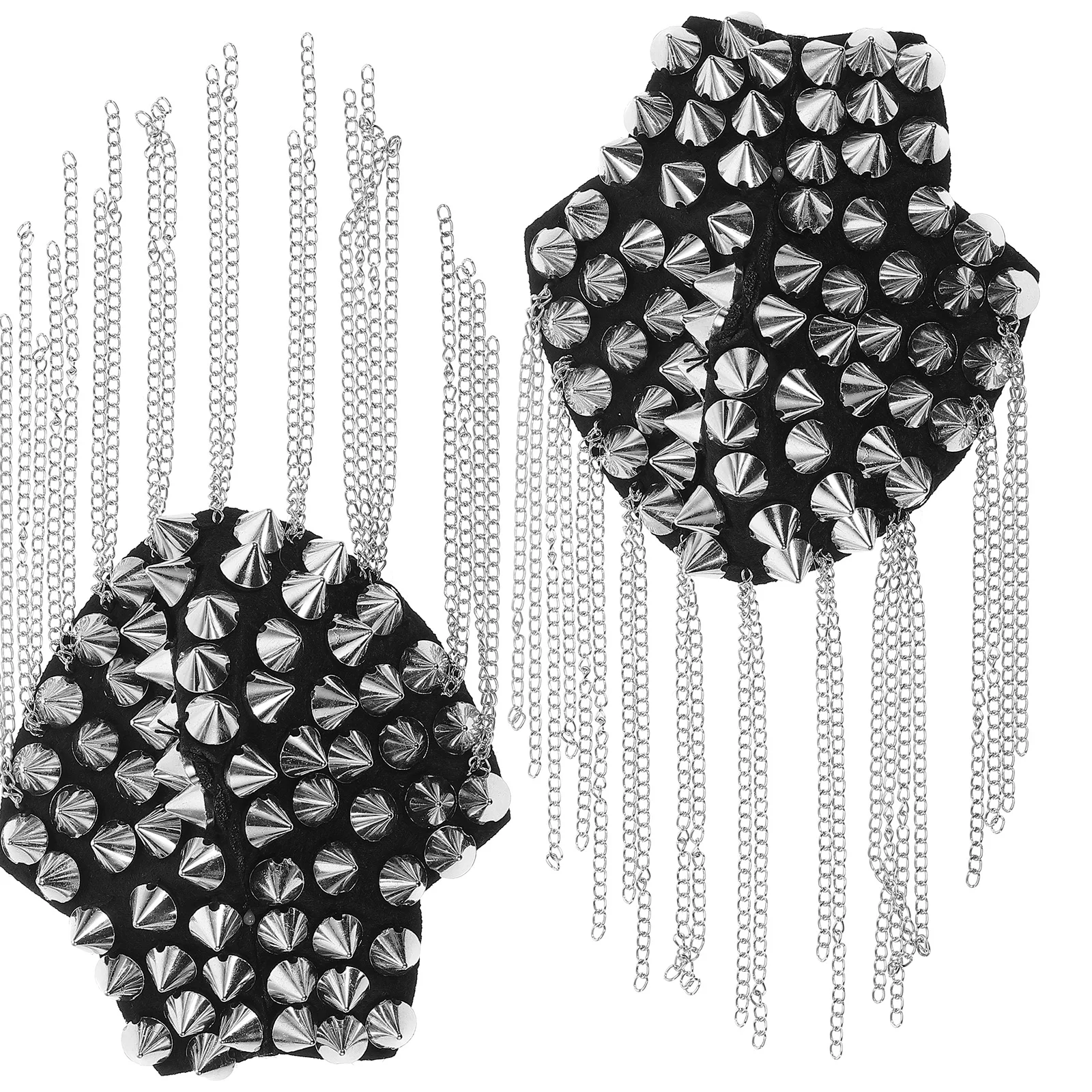 2pcs Silver Spike Shoulder Epaulets Tassel Brooch Badge Fringe Retro Rivet Alloy Punk Chain Corrosion Resistance
2pcs Silver Spike Shoulder Epaulets Tassel Brooch Badge Fringe Retro Rivet Alloy Punk Chain Corrosion Resistance