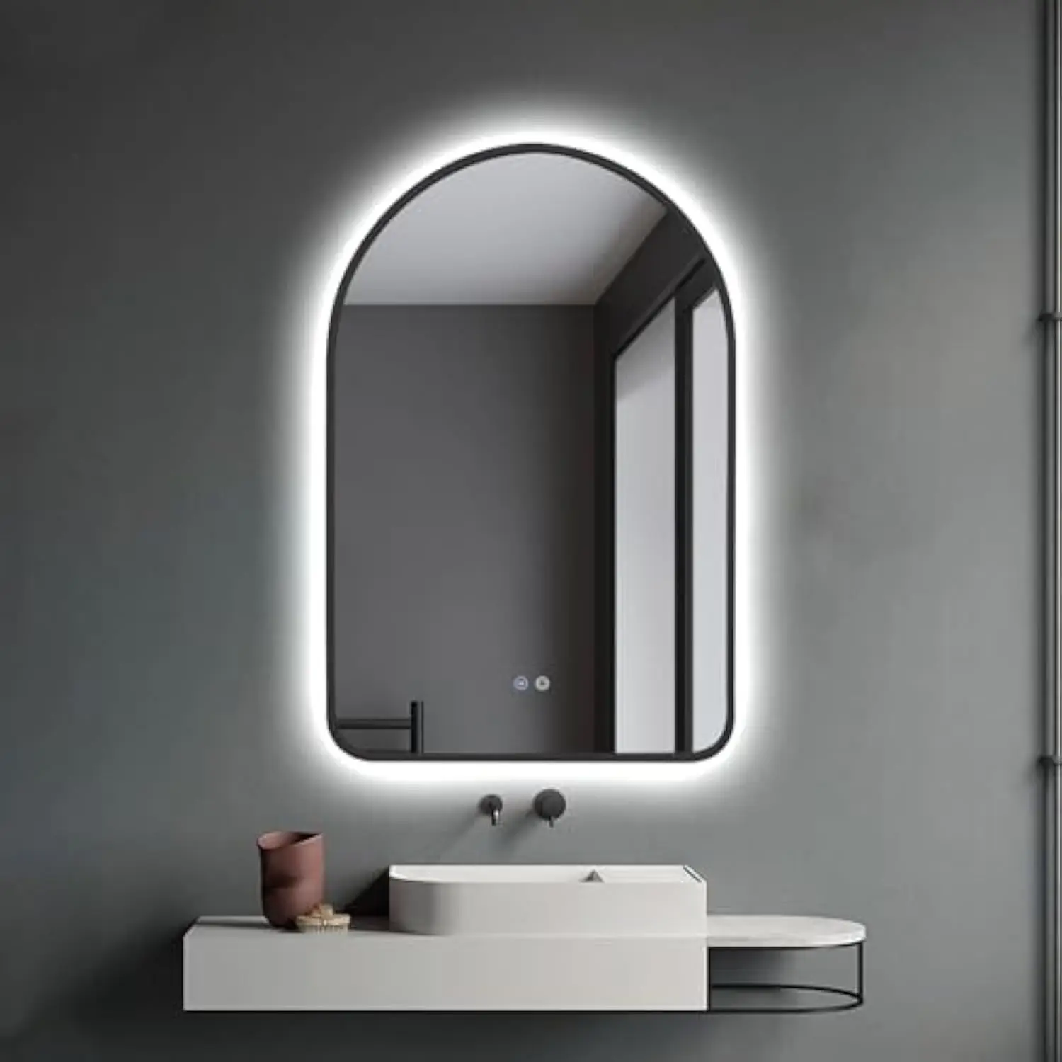 36X24 Arched Led Bathroom Mirror, Wall Mounted Backlit Mirror with Lights Fog Free Lighted Framed Mirror Smart Anti-Fog 3 Color
36X24 Arched Led Bathroom Mirror, Wall Mounted Backlit Mirror with Lights Fog Free Lighted Framed Mirror Smart Anti-Fog 3 Color