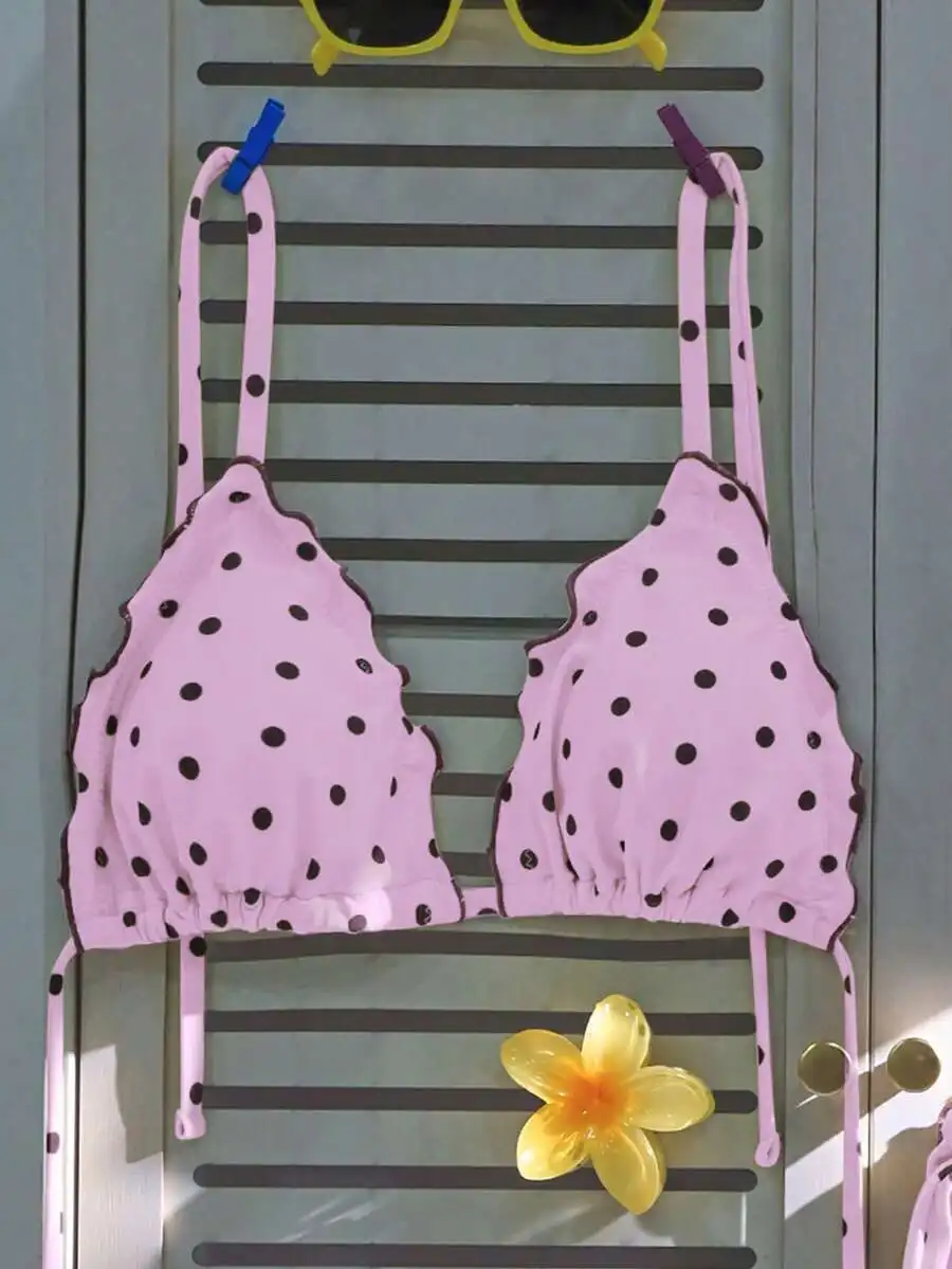 Polka Dot Bikini Set Bohemian Style Beach Vacation Swimwear
Polka Dot Bikini Set Bohemian Style Beach Vacation Swimwear