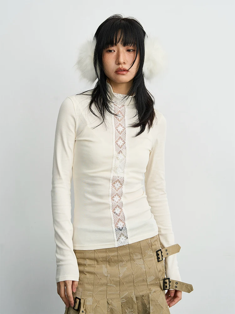 Оригинальный топ Enteralt из смесового хлопка с длинными рукавами, кружевными вставками и высоким воротником, бежево-белый, эластичный, удобный, износостойкий.
Оригинальный топ Enteralt из смесового хлопка с длинными рукавами, кружевными вставками и высоким воротником, бежево-белый, эластичный, удобный, износостойкий.