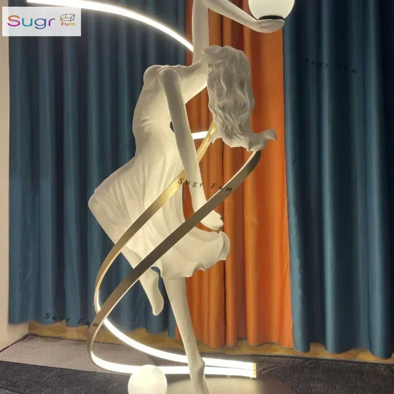New abstract sculpture floor lamp, sales office, hotel lobby decoration, dancing goddess, artistic personality ornament
New abstract sculpture floor lamp, sales office, hotel lobby decoration, dancing goddess, artistic personality ornament