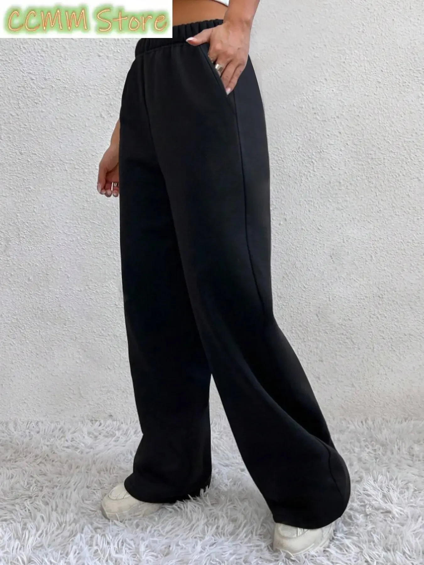 New Autumn And Winter Women's Warm Pants Fleece Lined High Waist Casual Style Daily Wear With Pockets Jogging Sweatpants
New Autumn And Winter Women's Warm Pants Fleece Lined High Waist Casual Style Daily Wear With Pockets Jogging Sweatpants