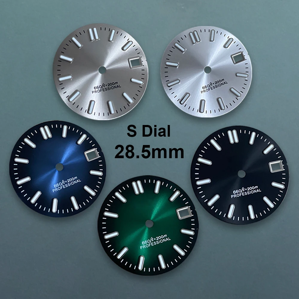 28.5mm S Logo Dial Fit NH35/NH36 Japan Movement Green Luminous Sunburst High Quality Dial Watch Modification Accessories
28.5mm S Logo Dial Fit NH35/NH36 Japan Movement Green Luminous Sunburst High Quality Dial Watch Modification Accessories