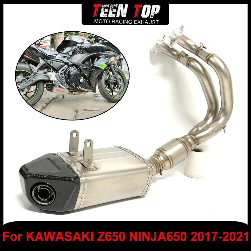 Выхлопные системы для Kawasaki Z650 NINJA650: передняя соединительная труба под мотоцикл, карбоновый наконечник, для Ninja 650 2017-2021
Выхлопные системы для Kawasaki Z650 NINJA650: передняя соединительная труба под мотоцикл, карбоновый наконечник, для Ninja 650 2017-2021