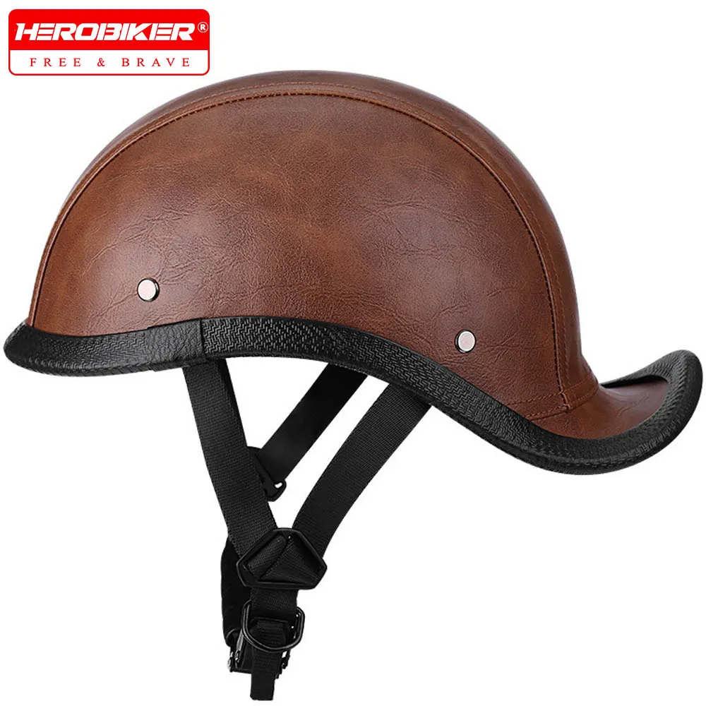 Motorcycle Retro Helmet Open Face Fashion Trend Helmets Retro Leather Riding Helmet Four Seasons Helmet Motorcycles Accessories
Motorcycle Retro Helmet Open Face Fashion Trend Helmets Retro Leather Riding Helmet Four Seasons Helmet Motorcycles Accessories