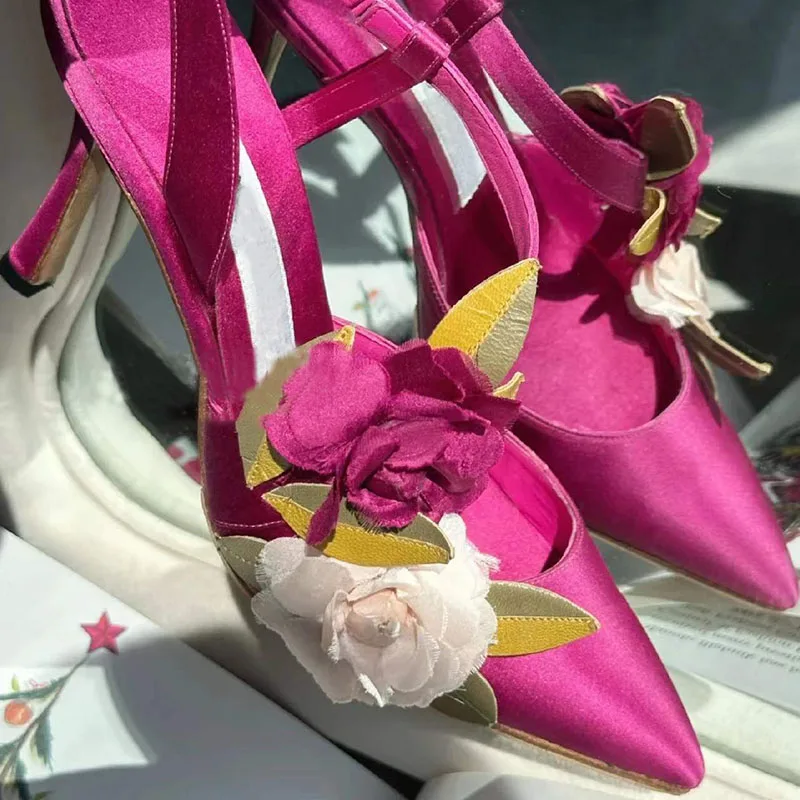 Rose Red Flower Petal Stiletto High Heels Women's Sandals Cover Toe Back Strap Summer Shoes Sweet Slingback Lady Wedding Shoes
Rose Red Flower Petal Stiletto High Heels Women's Sandals Cover Toe Back Strap Summer Shoes Sweet Slingback Lady Wedding Shoes
