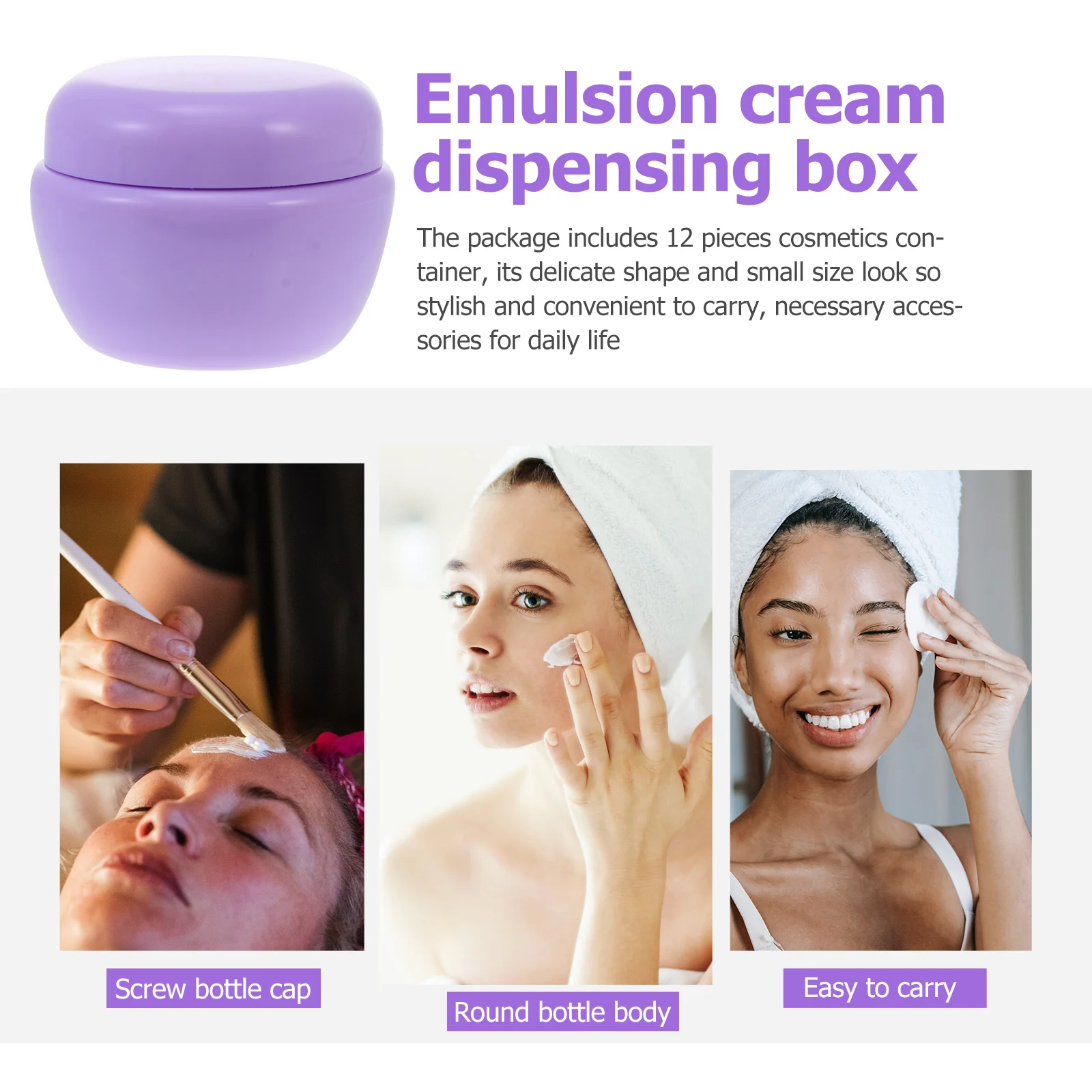 12pcs Mini Cream Boxes Plastic Travel Containers Purple Makeup Storage Portable Refillable Containers Lightweight
12pcs Mini Cream Boxes Plastic Travel Containers Purple Makeup Storage Portable Refillable Containers Lightweight