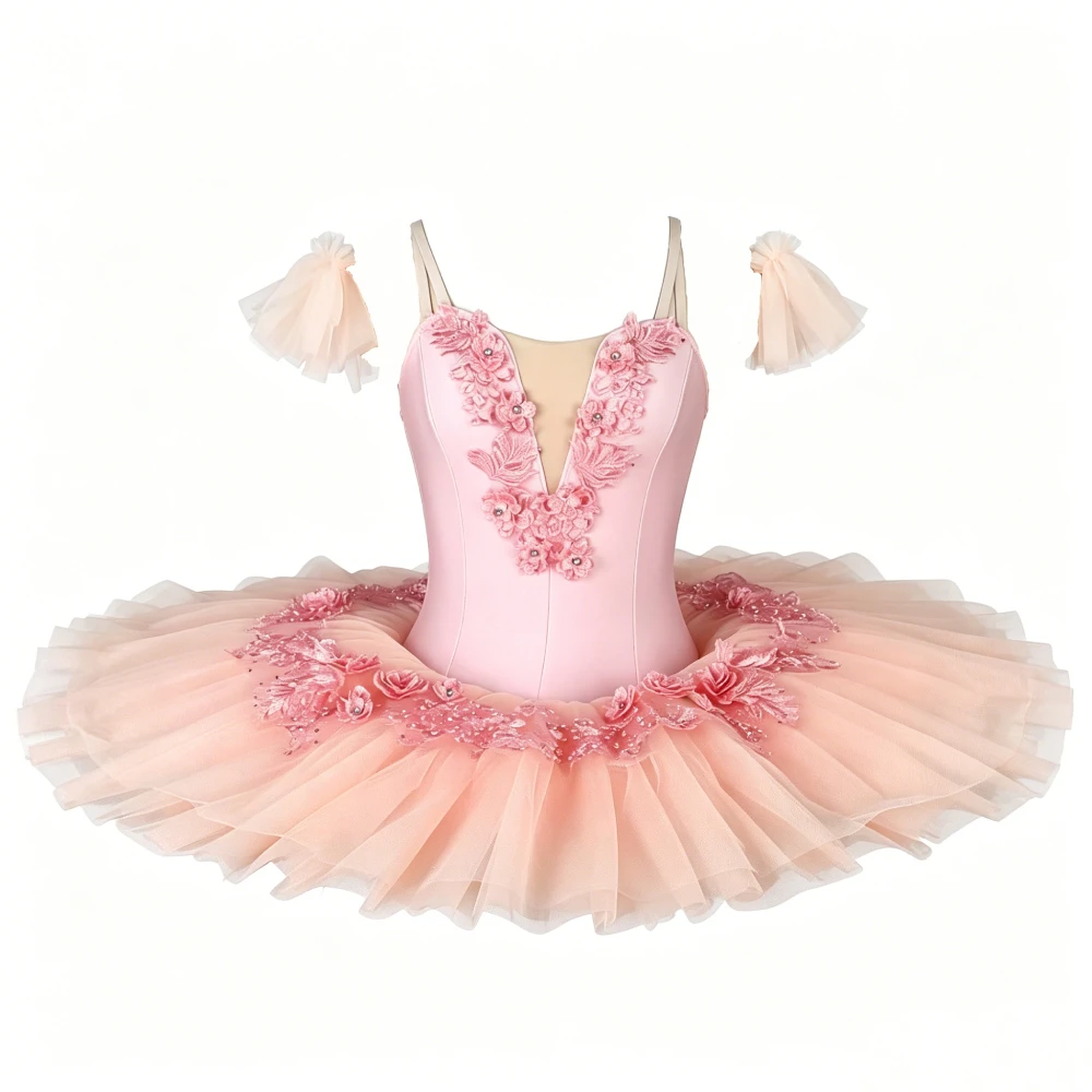 Pale Pink Applique Pancake Ballet Tutu Dress for Women Girls Stage Performance Competition Recital Dancewear BLL069
Pale Pink Applique Pancake Ballet Tutu Dress for Women Girls Stage Performance Competition Recital Dancewear BLL069