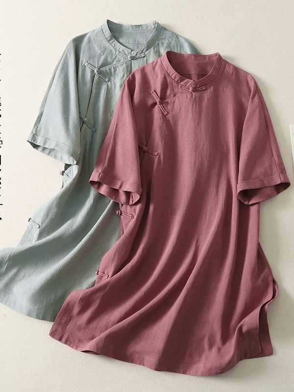 Elegant Korean Japanese Retro Stand Collar Shirt Women's Artistic Slant Button Mid-Length Shirt Summer UV Protection
Elegant Korean Japanese Retro Stand Collar Shirt Women's Artistic Slant Button Mid-Length Shirt Summer UV Protection