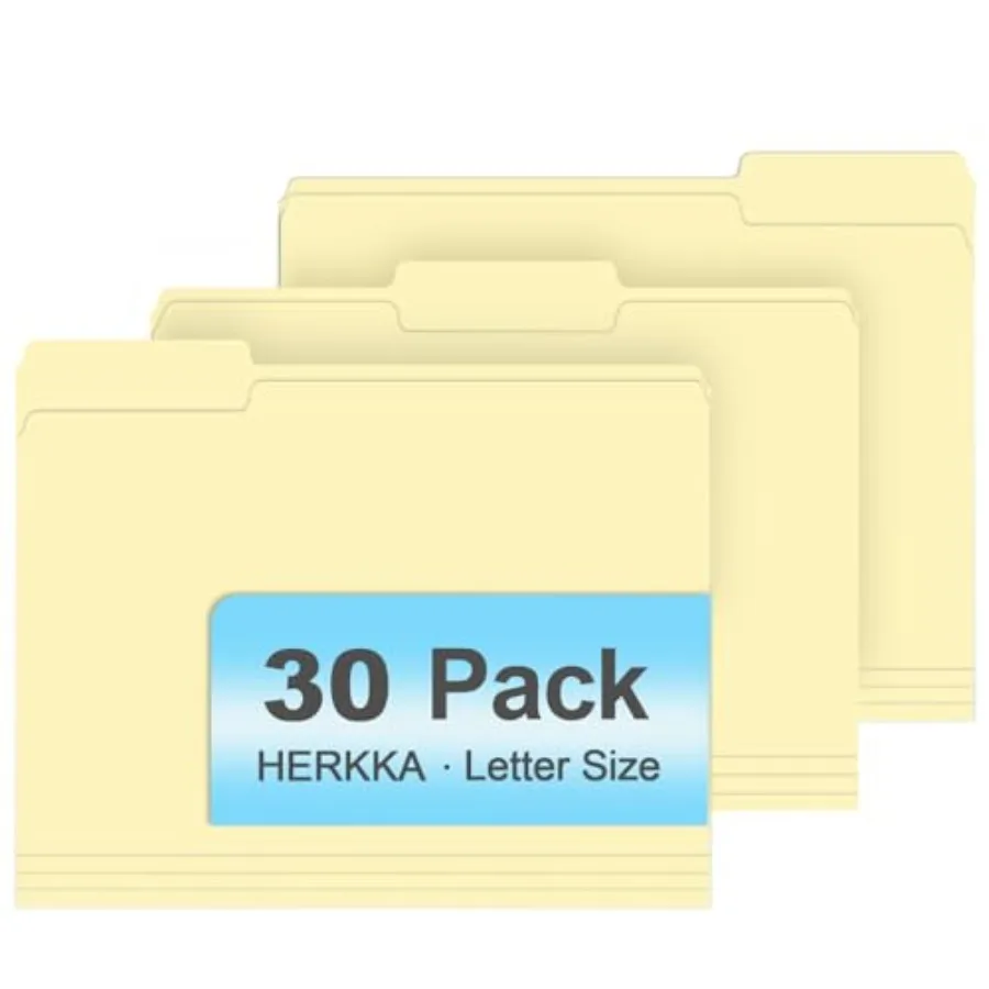 Manila Folders, 1/3 Cut Tab File Folders, Manila Folders 8.5 x 11 Designed for Office and Classroom Use, Letter Size
Manila Folders, 1/3 Cut Tab File Folders, Manila Folders 8.5 x 11 Designed for Office and Classroom Use, Letter Size