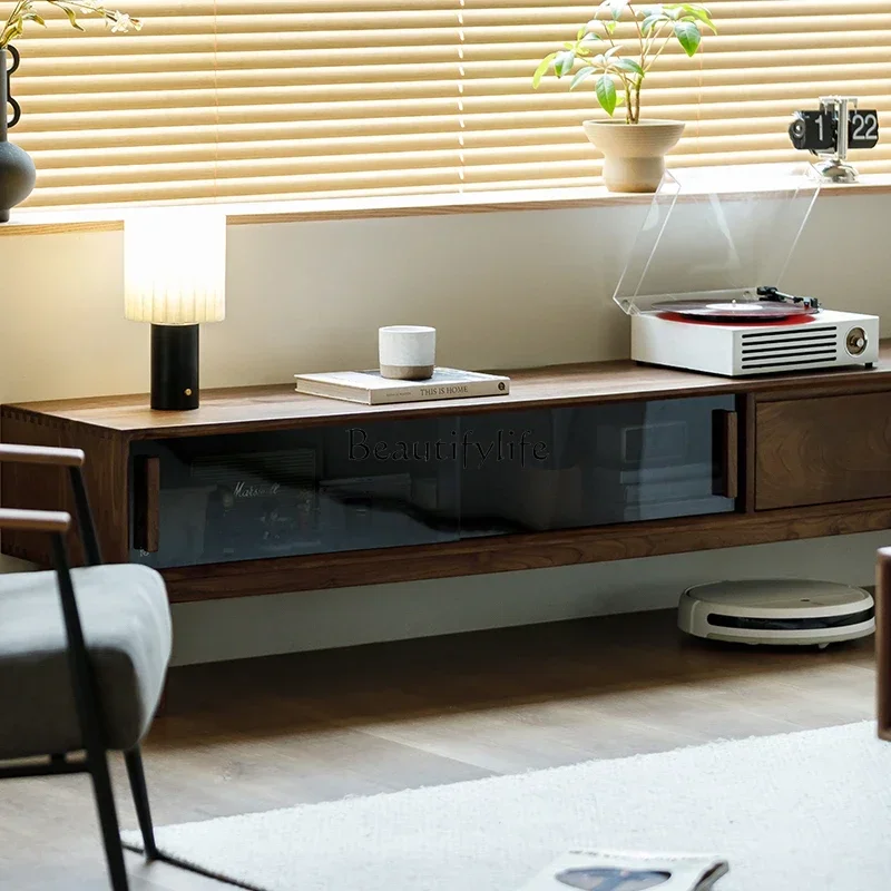 yj5 black walnut all-solid wood TV cabinet modern simple Japanese style
yj5 black walnut all-solid wood TV cabinet modern simple Japanese style