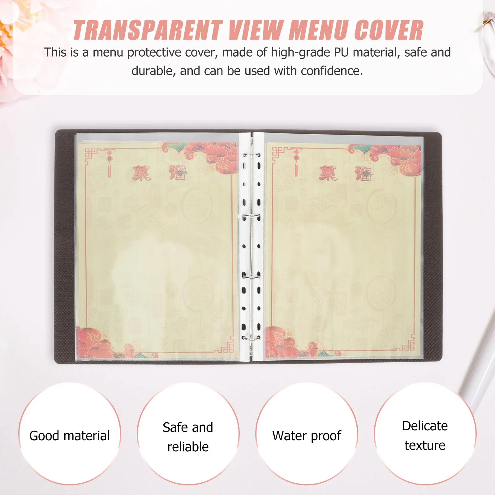Detachable Menu Cover Transparent PU Protector for Restaurant Coffee Bar Accessories 4x6 Recipe Cards 4x6 Recipe Cards
Detachable Menu Cover Transparent PU Protector for Restaurant Coffee Bar Accessories 4x6 Recipe Cards 4x6 Recipe Cards