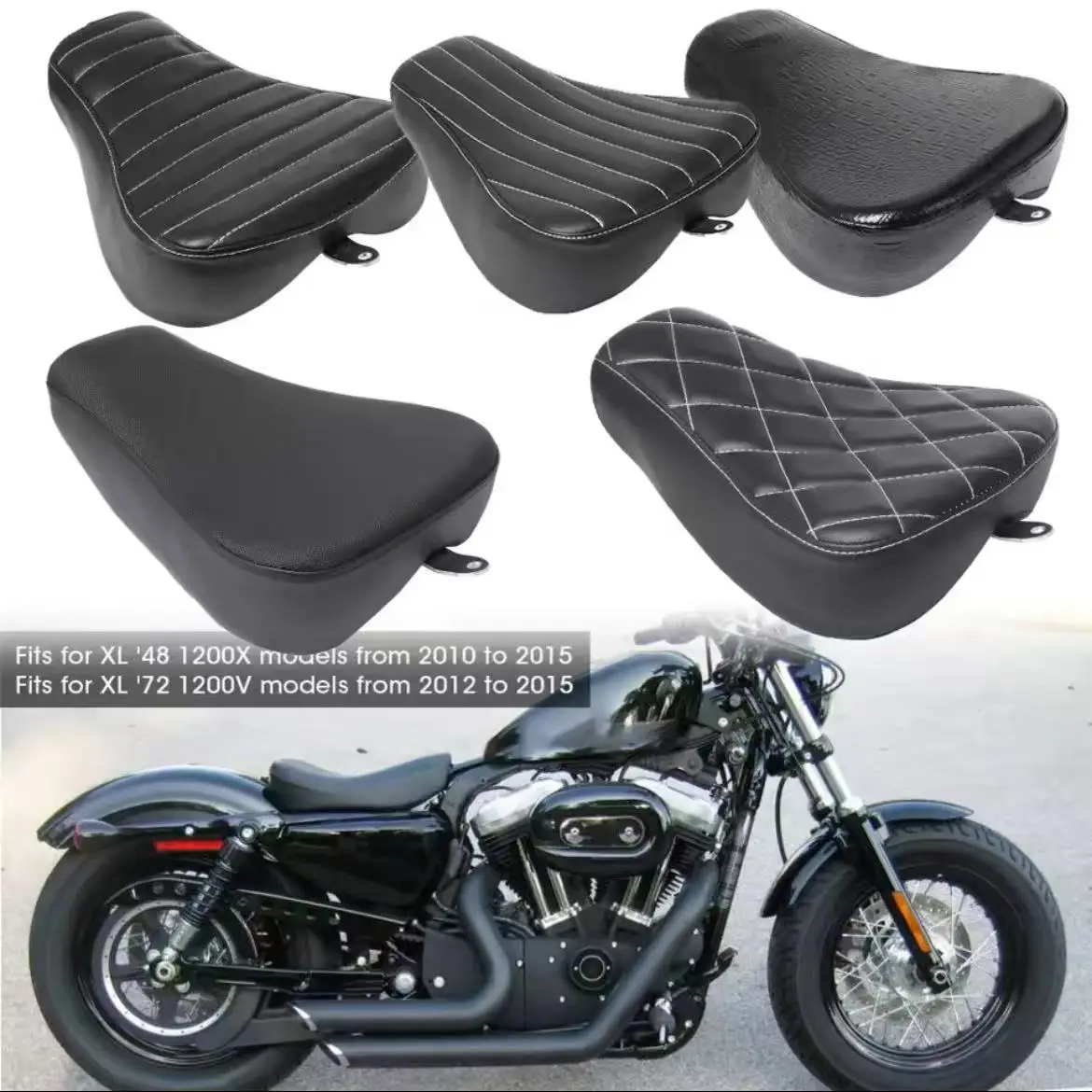 Для Harley Sportster Forty Eight XL1200 883 72 48, черная кожаная подушка для переднего мотоцикла, подушка для сиденья Solo
Для Harley Sportster Forty Eight XL1200 883 72 48, черная кожаная подушка для переднего мотоцикла, подушка для сиденья Solo