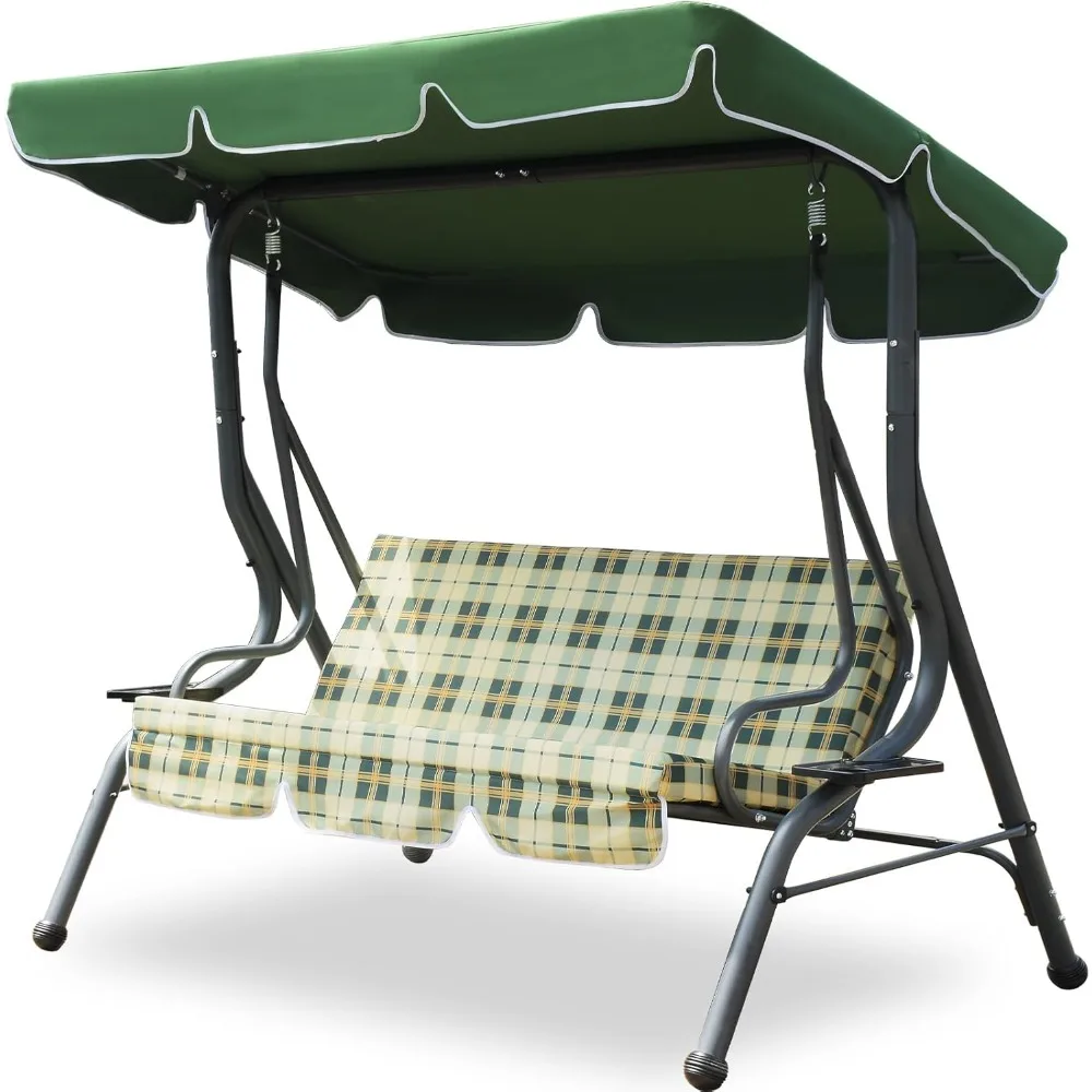 Upgraded Outdoor Patio Swing Chair w/Thickened 3-Person Armrest Seat-Supports 750LBS, Canopy Swing w/Adjustable Shading
Upgraded Outdoor Patio Swing Chair w/Thickened 3-Person Armrest Seat-Supports 750LBS, Canopy Swing w/Adjustable Shading