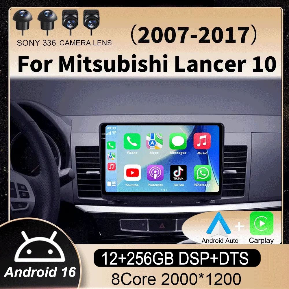 Android 16 Car Radio For Mitsubishi Lancer 10 CY 2007 - 2017 Multimedia Video Player 2 din WIFI+4G Navigation GPS Stereo Carplay
Android 16 Car Radio For Mitsubishi Lancer 10 CY 2007 - 2017 Multimedia Video Player 2 din WIFI+4G Navigation GPS Stereo Carplay