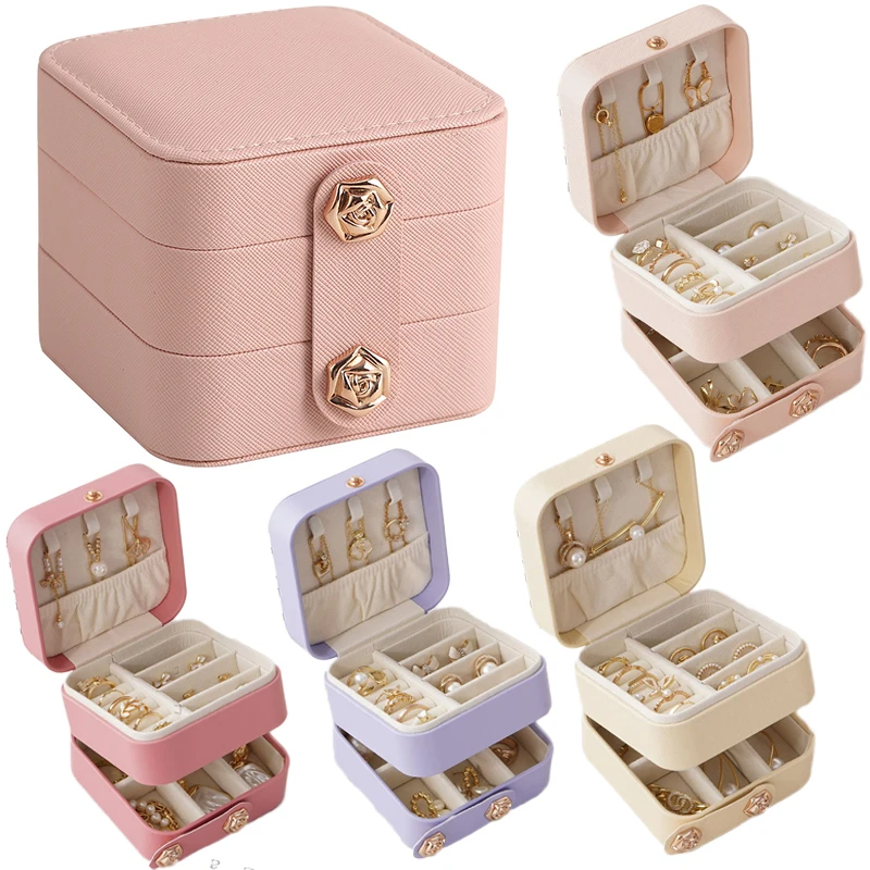 Double-Layer Jewelry Storage Box Portable Travel Jewelry Holder Organizer Storage Display Ring Necklace Stand For Jewelry
Double-Layer Jewelry Storage Box Portable Travel Jewelry Holder Organizer Storage Display Ring Necklace Stand For Jewelry