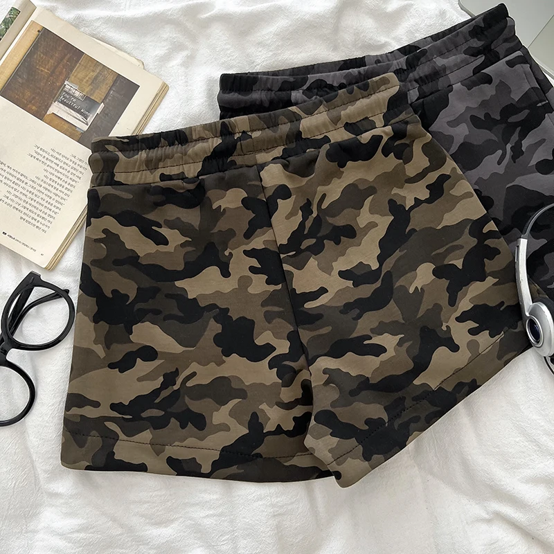 American style spicy girl fashion versatile drawstring elastic high waist slimming camouflage shorts wide leg casual pants
American style spicy girl fashion versatile drawstring elastic high waist slimming camouflage shorts wide leg casual pants