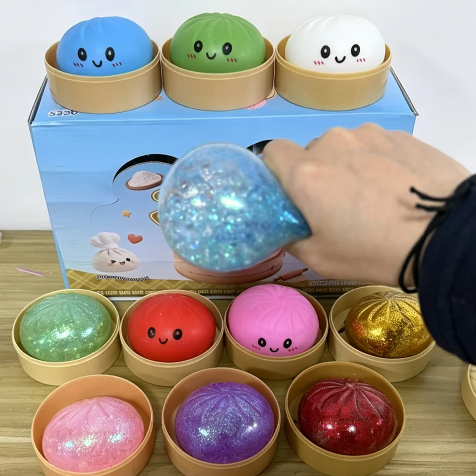 Glitter Dumpling colorfulPressure Ball Slow Rebound Soft Pinch Decompression Baozi modeling stress relief toy birthday Gifts
Glitter Dumpling colorfulPressure Ball Slow Rebound Soft Pinch Decompression Baozi modeling stress relief toy birthday Gifts