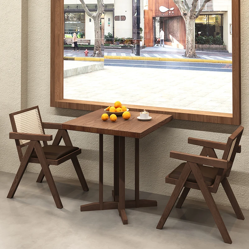 Cafe retro solid wood square table Japanese food shop dining dessert noodle restaurant restaurant tea restaurant commercial
Cafe retro solid wood square table Japanese food shop dining dessert noodle restaurant restaurant tea restaurant commercial