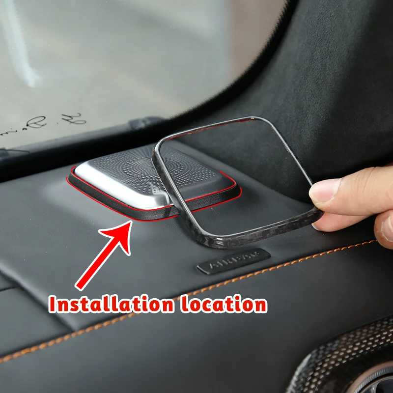 For 19-22 Mercedes-Benz G-Class instrument panel on both sides of the horn mesh frame car interior decoration accessories 
For 19-22 Mercedes-Benz G-Class instrument panel on both sides of the horn mesh frame car interior decoration accessories